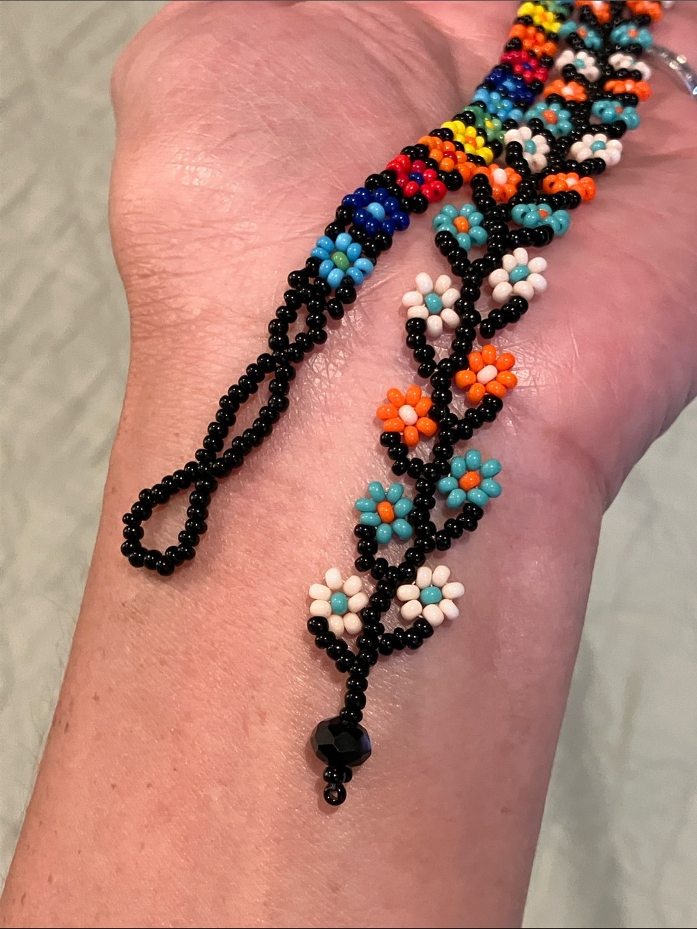 2 beaded flower bracelets - vintage Y2K / Hippie / Boho - Picture 6 of 10
